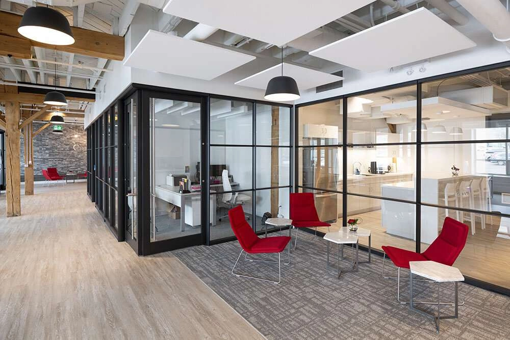 Small meeting space and large windows. © robert lowdon
