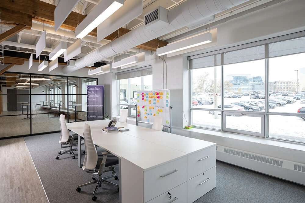 Communal office space with window. © robert lowdon
