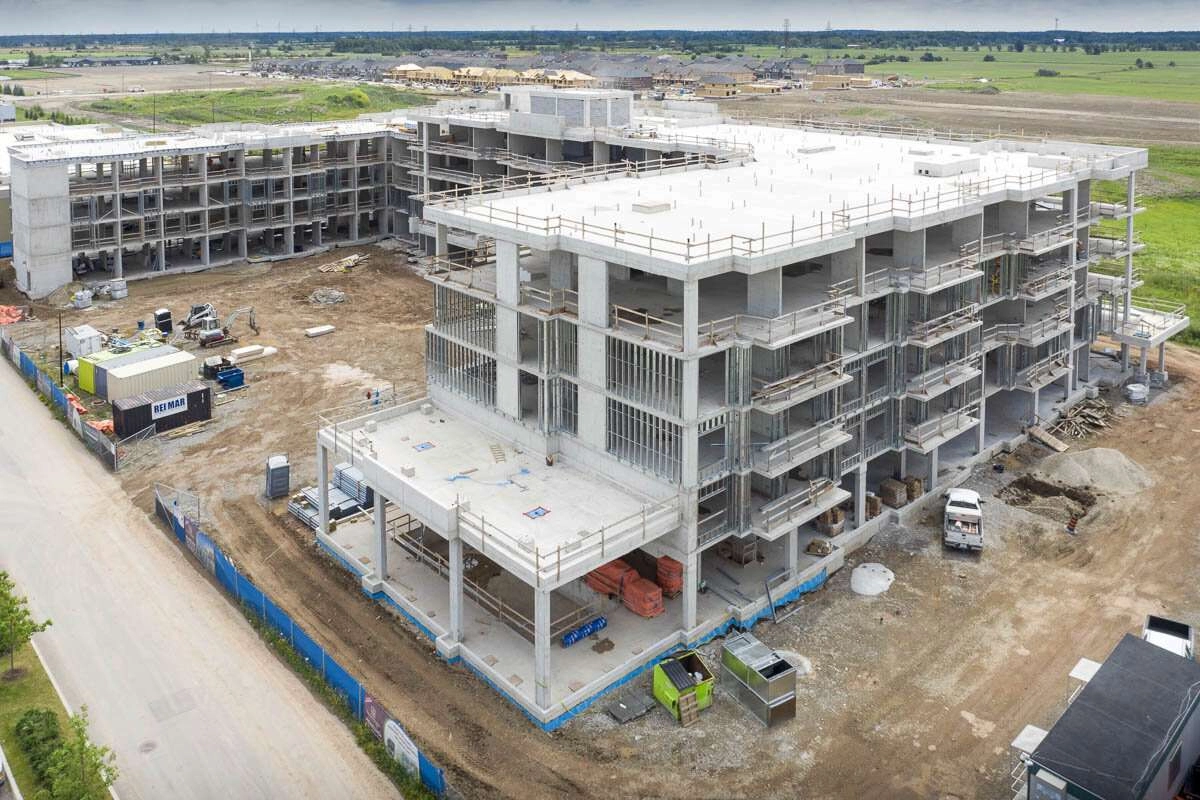 An aerial image of the job site. © robert lowdon