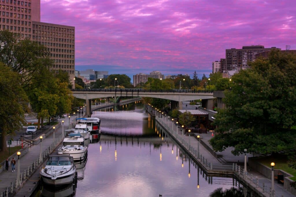 Rideau canal used for marketing images