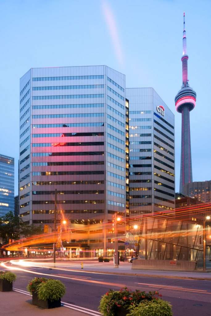 Blog - Light Blur Toronto Downtown Citi building toronto