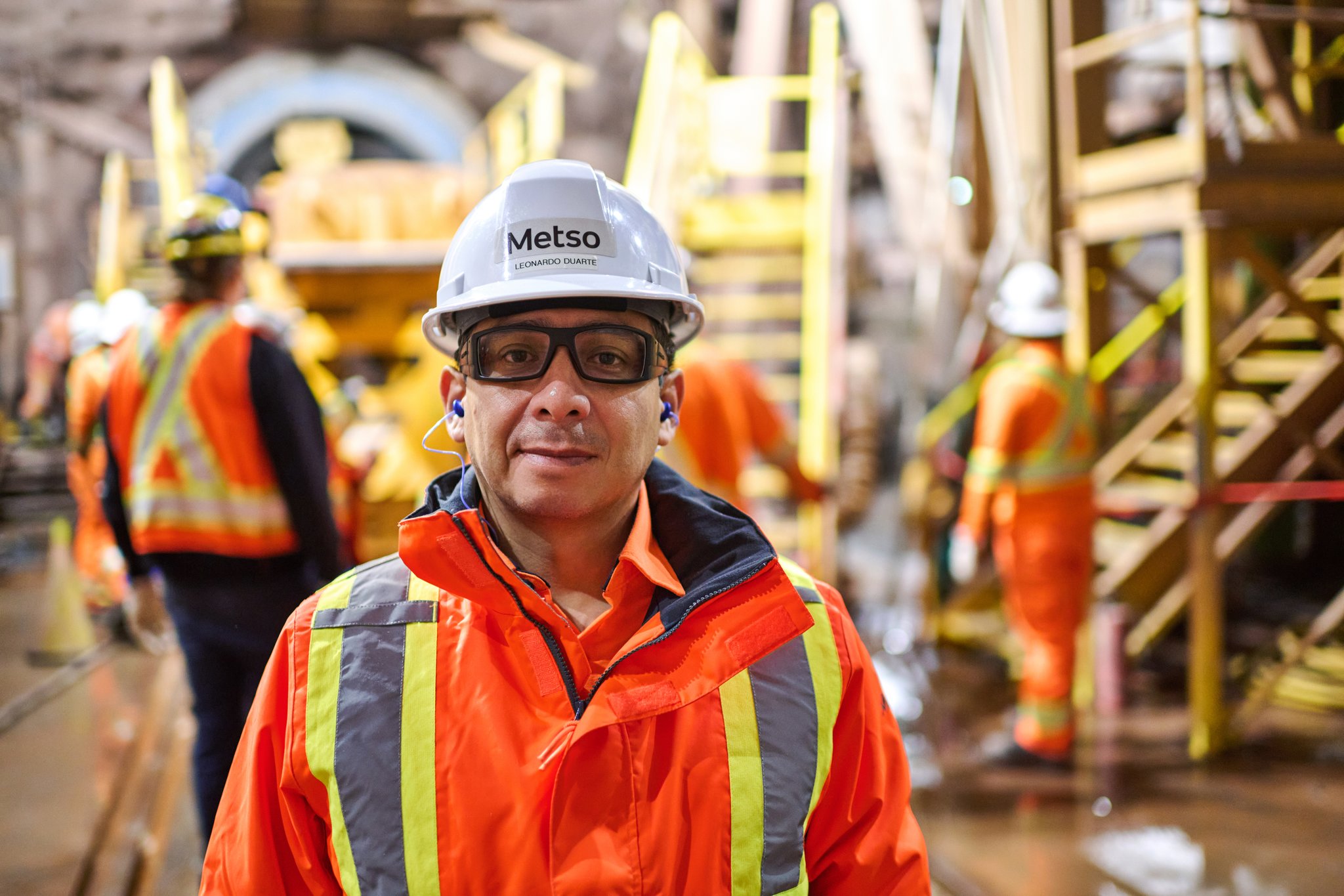 industrial mining photography of employee at mine site