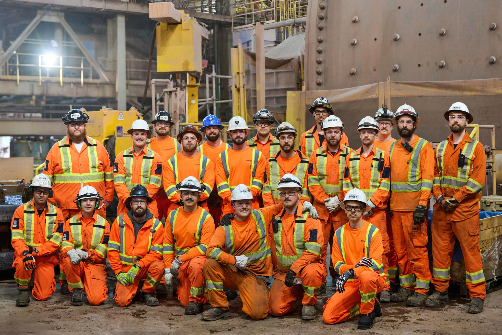 Industrial mining photography of group