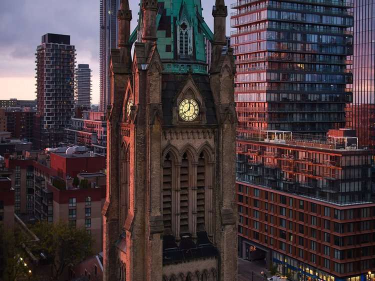 Aerial of church