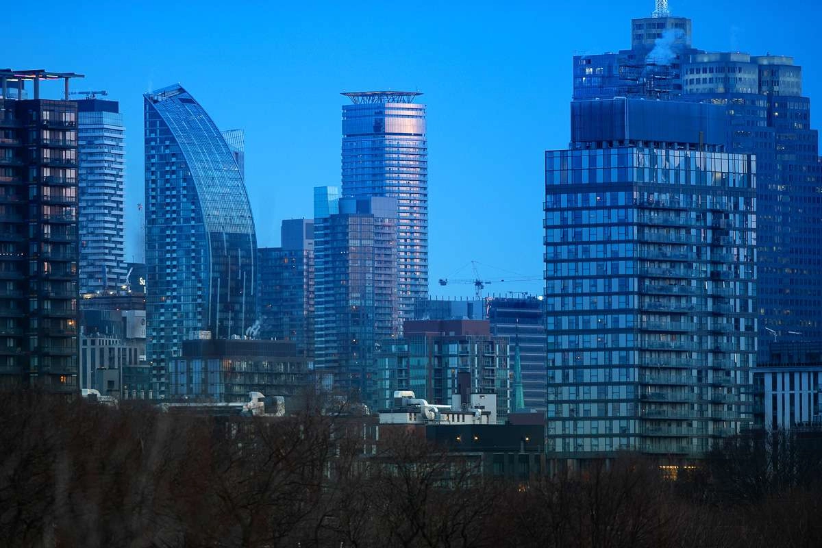 Condo buildings in downtown toronto. © robert lowdon