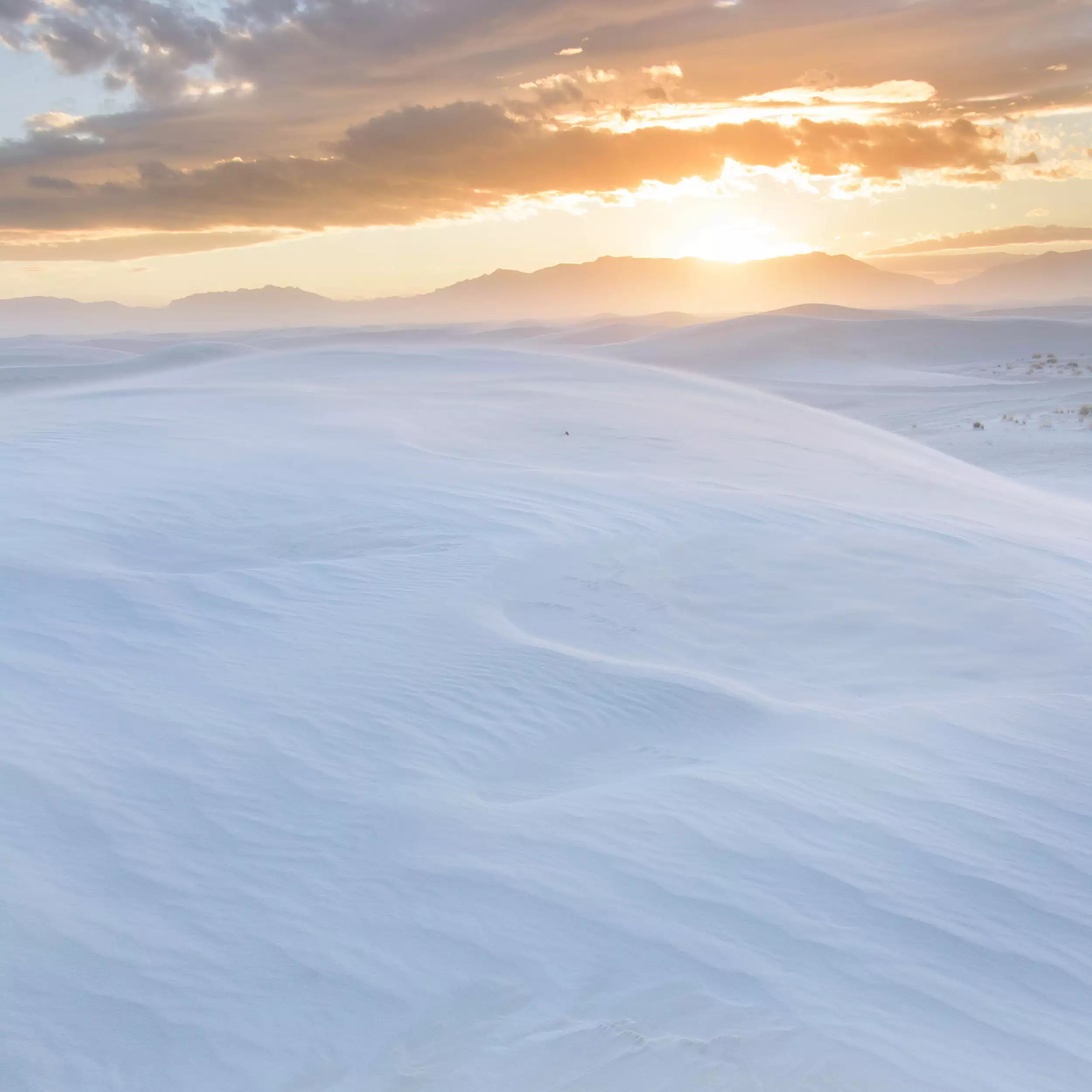 landscape photography of white sands taken at sunset